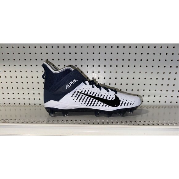 Nike Alpha Menace Pro 2 Mid Mens Football Cleats Size 13 Navy Blue White - Picture 1 of 8